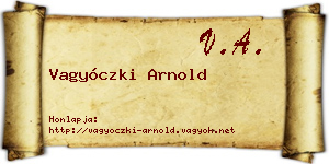 Vagyóczki Arnold névjegykártya