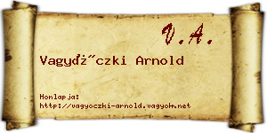 Vagyóczki Arnold névjegykártya