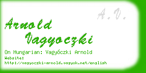 arnold vagyoczki business card