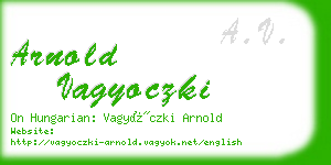 arnold vagyoczki business card